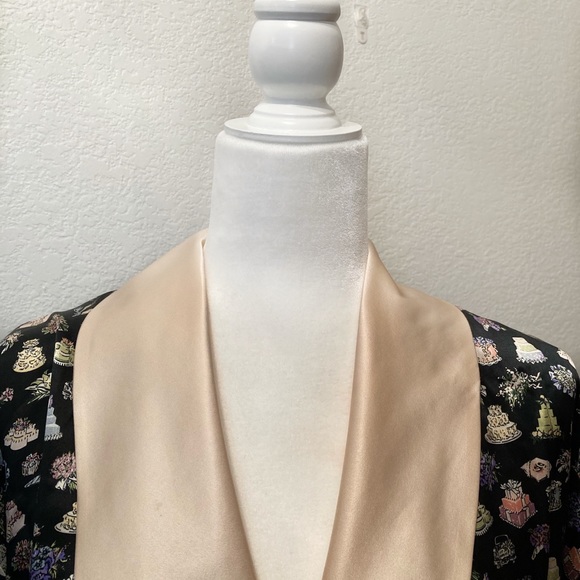 Nicole Miller Silk Bridal Robe, Small - Picture 2 of 5